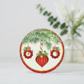 Traditionele Ornamenten met Kerstmis-flats Kaart (Staand voorkant)