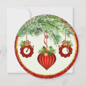 Traditionele Ornamenten met Kerstmis-flats Kaart (Voorkant)