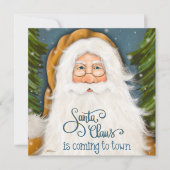 Traditionele Oud Wereld Kerstkaart van Sinterklaas (Voorkant)