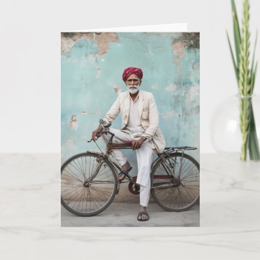Traditionele oude Indiase Man fiets (Voorkant)