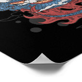 Traditionele oude Japanse dragon Tattoo Art Pos Poster (Hoek)