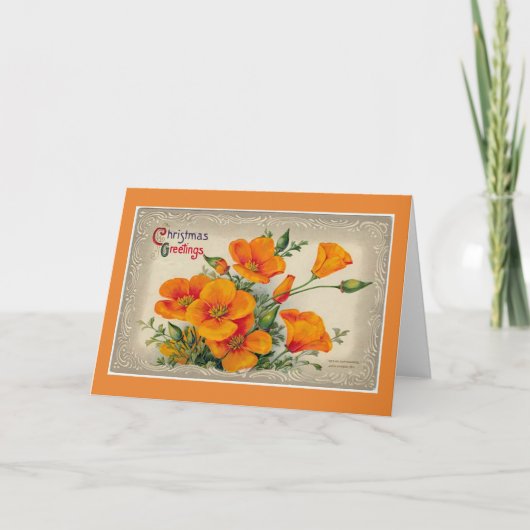 Traditionele ouderwetse kerstkaart kaart (Voorkant)