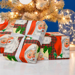 Traditionele ouderwetse  kerstkerst cadeaupapier