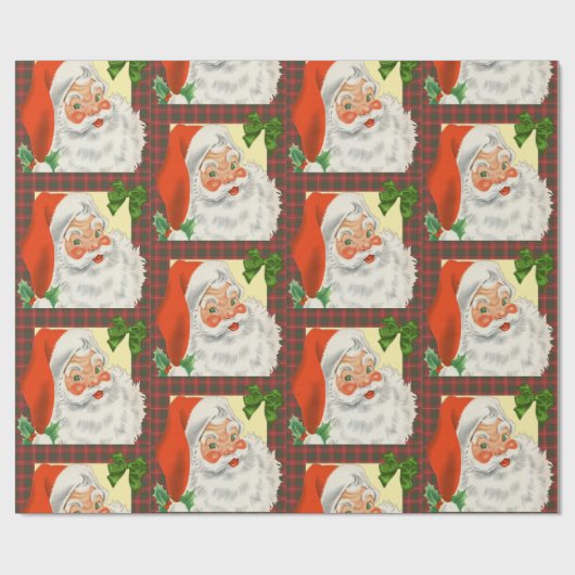 Traditionele ouderwetse  kerstkerst cadeaupapier (Vlak)