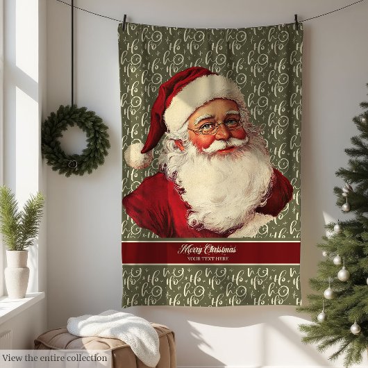 Traditionele ouderwetse Santa Cozy Gooi Gift Fleece Deken