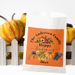 Traditionele Overvloedige Familie Thanksgiving Bedankzakje
