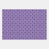 Traditionele Paarse kerstbomen en rendieren Inpakpapier Vel (Voorkant 2)