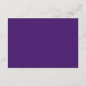 Traditionele Paarse QR-code Elegante bruiloft RSVP Kaartje (Achterkant)