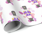 Traditionele Paarse & Roze Kerst Notenkraker Cadeaupapier (Rol Hoek)