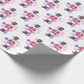 Traditionele Paarse & Roze Kerst Notenkraker Cadeaupapier (Hoek)