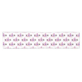 Traditionele Paarse & Roze Kerst Notenkraker Korte Tafelloper (Horizontaal)