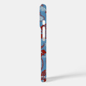 Traditionele Paisley Linocut rood wit blauw Case-Mate iPhone Case (Achterkant / Links)