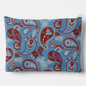 Traditionele Paisley Linocut rood wit blauw Etui (Achterkant)