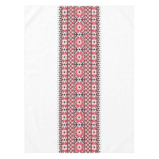 Traditionele Palestijnse borduurkunst patroon rood Tafelkleed (Voorkant)