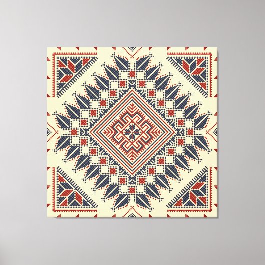 Traditionele Palestijnse broderie Canvas Afdruk (Voorkant)