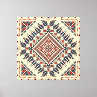 Traditionele Palestijnse broderie Canvas Afdruk