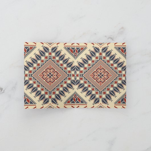 Traditionele Palestijnse broderie Notitiekaartje (Binnen)