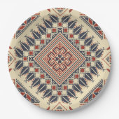 Traditionele Palestijnse broderie Papieren Bordje (Voorkant)