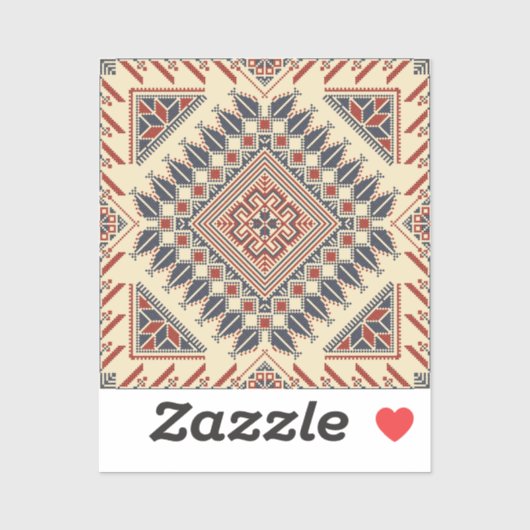 Traditionele Palestijnse broderie Sticker (Vel)
