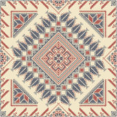 Traditionele Palestijnse broderie Sticker (Voorkant)