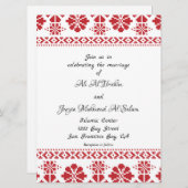 Traditionele Palestijnse Tatreez bruiloft uitnodig Kaart (Voorkant / Achterkant)