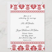 Traditionele Palestijnse Tatreez bruiloft uitnodig Kaart (Voorkant)