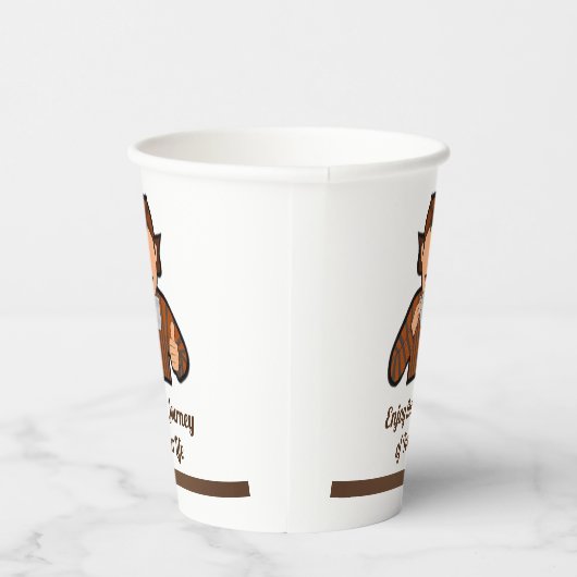 Traditionele papierbeker papieren bekers (Rechts)