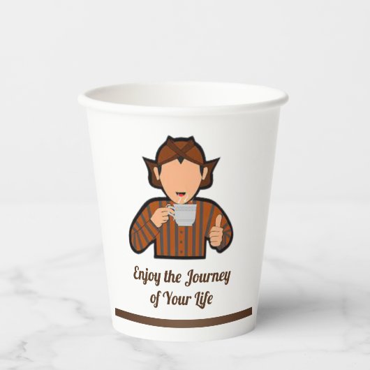 Traditionele papierbeker papieren bekers (Voorkant)