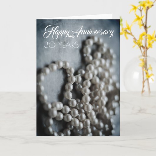 Traditionele Parel30e Jubileum Kaart (Gele Bloem)