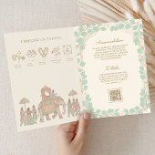 Traditionele Pastel Olifant Baraat Indiase Trouwda