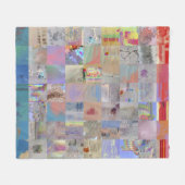 Traditionele Patchwork Geometrische Huisdecoratie Fleece Deken (Voorkant (Horizontaal))