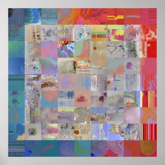 Traditionele Patchwork Geometrische Huisdecoratie Poster (Voorkant)