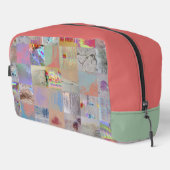 Traditionele Patchwork Geometrische Toilettas Toilettasje (Rechterhoek)