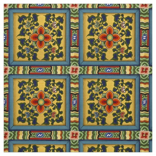 Traditionele Patronen Mural Textiles Stof (Swatch)