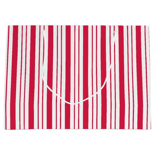 Traditionele Peppermint Striped Gift Bag Large Cadeautasje (Voorkant)