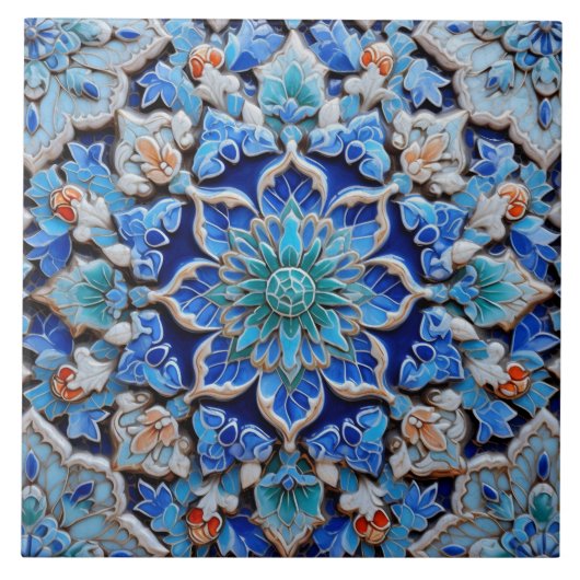 Traditionele Perzische Traditionele Sierkunst 3 Tegeltje (Voorkant)