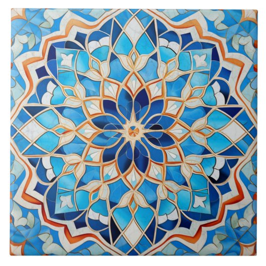 Traditionele Perzische Traditionele Sierkunst 6 Tegeltje (Voorkant)