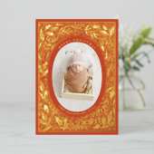 Traditionele Pine en Holly Folie Feestdagenkaart (Staand Voorkant)