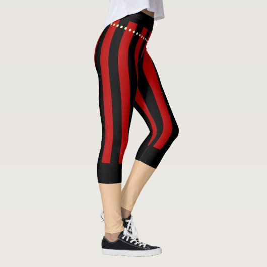 Traditionele Pirate Pants Red Black Leggings (Rechts)