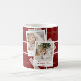 Traditionele Plaid Cozy Cabin Bourgogne Check foto Koffiemok