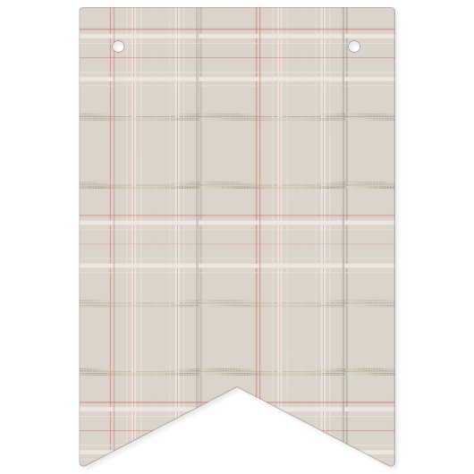 Traditionele Plaid Gezellige Cabin Beige Check Ker Vlaggetjes (Tweede vlag)