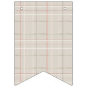 Traditionele Plaid Gezellige Cabin Beige Check Ker Vlaggetjes (Eerste vlag)