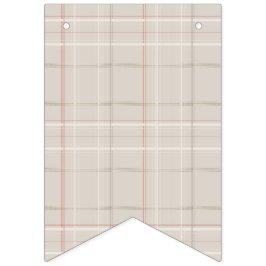 Traditionele Plaid Gezellige Cabin Beige Check Ker Vlaggetjes