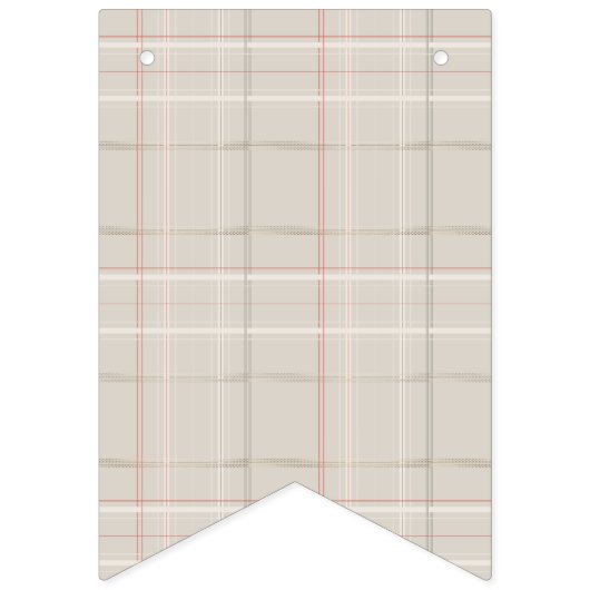 Traditionele Plaid Gezellige Cabin Beige Check Ker Vlaggetjes (Eerste vlag)