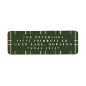 Traditionele Plaid Gezellige Cabin Diep Groene Ker Etiket (Voorkant)
