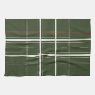 Traditionele Plaid Gezellige Cabin Olijfgroen Kers Theedoek