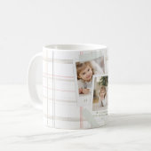 Traditionele Plaid Gezellige Cabin Witte Check Fot Koffiemok (Voorkant links)