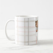 Traditionele Plaid Gezellige Cabin Witte Check Fot Koffiemok (Links)