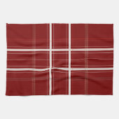 Traditionele plaid gezellige cabine Bourgogne Kers Theedoek (Horizontaal)