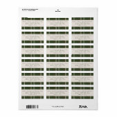 Traditionele plaid gezellige cabine diep groen adr etiket (Full Sheet)
